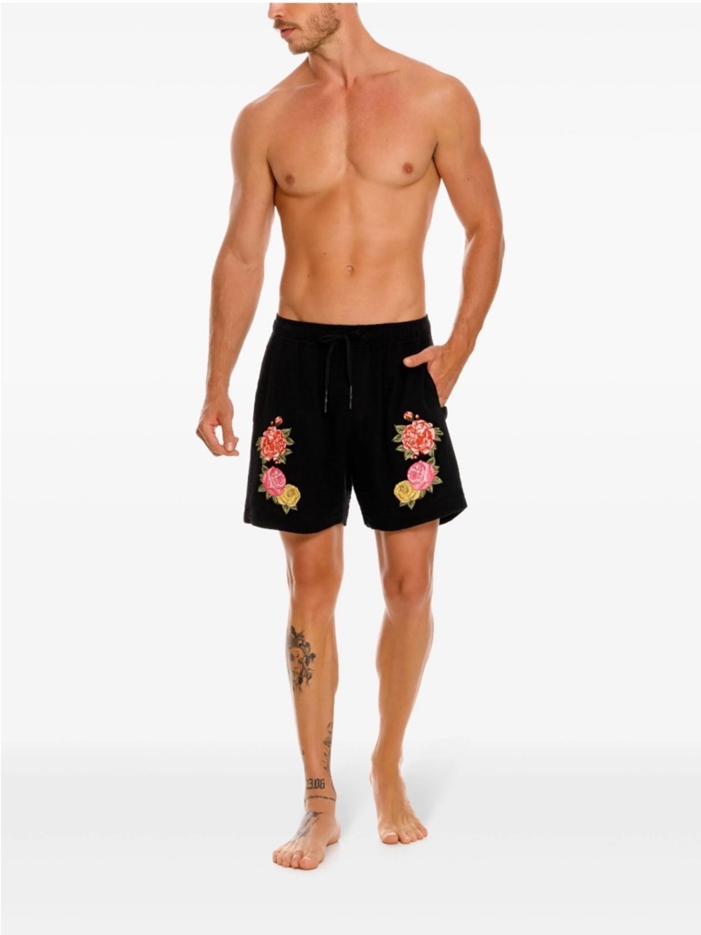 Agua Bendita Cece Harvest Embroidered Cotton Shorts Mens tagged 38 NWT